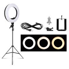 18 Inch Led Photo Ring Light With Light Stand 5500k Video Light Lamp Digital Photographic Lighting Ring Light Video Lightphoto Ring Light Aliexpress
