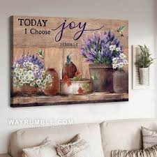 Choose Joy Lavender Flower Wall Decor
