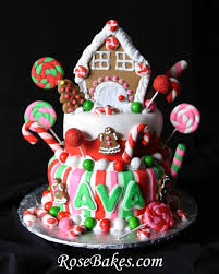 Kitten basket birthday cake design ideas. Gingerbread House Christmas Candy Birthday Cake