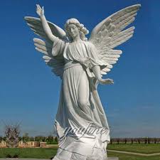 life size feamle angel marble statue