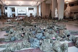 We have national guard sleeping on the floor and republicans refusing to walk through metal detectors. Inauguration Day 2021 National Guard Troops Sleep On Congress Floor Daily Mail Online