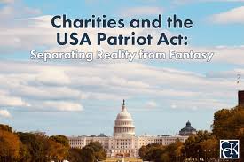 charities the patriot act separating