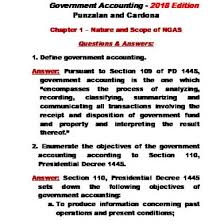 Government Accounting Manual For National Government