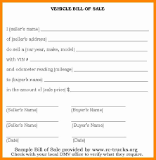 Bill Of Sale Car Template New Automobile Bill Sale Template Luxury