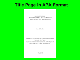 Apa  th edition essay title page        original papers florais de bach info