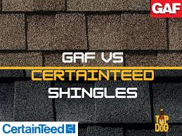 gaf vs certainteed roofing shingles