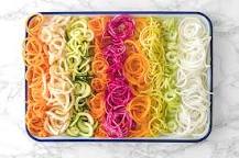 What vegetables can be Spiralized and eaten raw?