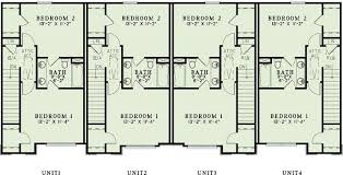 Upper Floor Plan 4 Plex Multifamily