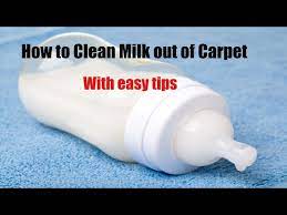 how to clean milk from carpet you