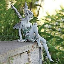 Flower Fairy Statue Angel Wings Garden