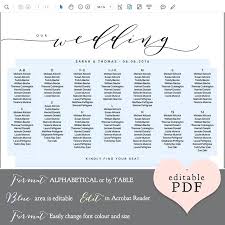 Wedding Seating Chart Template Printable Didex Me