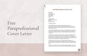 paraprofessional cover letter in word