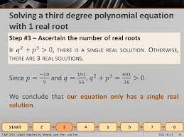 Solving Third Degree Polynomial