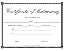 Printable Wedding Certificates Download Them Or Print