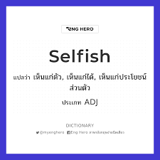 Selfish แปล