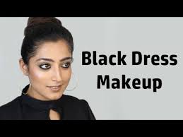 makeup for black dress क ल प श क