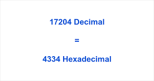 17204 in Hex | What is 17204 Decimal in Hexadecimal?