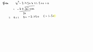 Quadratic Formula And A Calculator