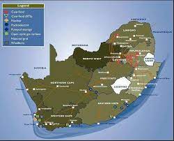 map of south africa showing the