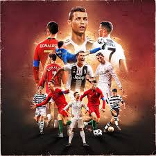football collage ronaldo soccer