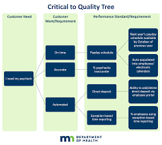 Critical To Quality Tree Ctq Tree Minnesota Dept Of Health