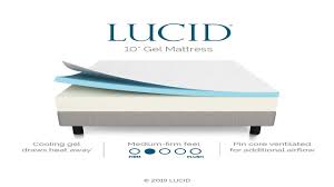 lucid 10 gel memory foam mattress