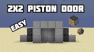 2x2 piston door easy minecraft 1 18