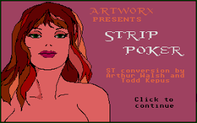 Strip Poker atari screenshot - strip_poker_artworx
