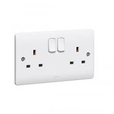 socket outlet synergy 2 gang switched