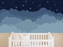 Starry Night Wallpaper Nursery Moon
