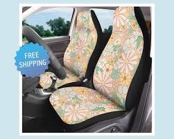 Funky Boho Flowers Car Seat Covers For