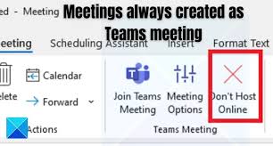 why are outlook meetings always created