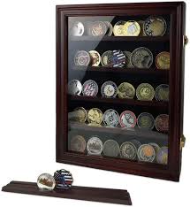 challenge coin display case cabinet