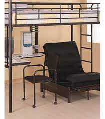 twin loft bunk bed with futon chair