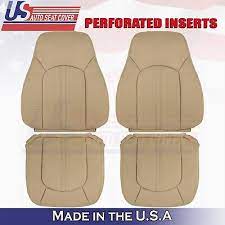 2 Bottom Leather Seat Covers Tan