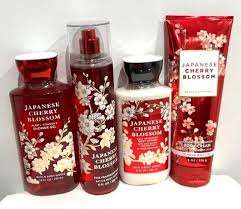 bath body works anese cherry blossom deluxe body care body lotion shower gel fragrance mist and body cream