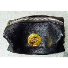 mulberry leather make up pouch women s