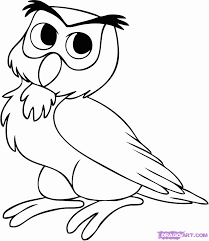 Owl Outline Drawing Coloring Home