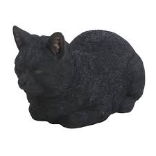 Black Dreaming Cat Resin Ornament Vivid