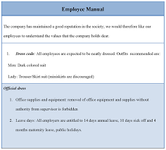 Restaurant Employee Handbook Template Simple Application Free