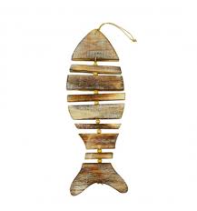 Decorative Fish To Hang In Aged Wood