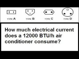 12000 btu h air conditioner consume