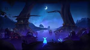 animated fantasy village at night live