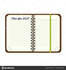 Template Open A Blank Notepad Vector Personal Organiger With