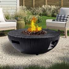 Casainc 28 In Black Outdoor Gas Fire