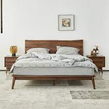 Walnut Platform Bed Queen Bed Frame
