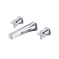 Is water leaking out of the handle when you turn the water on? 240 2450 Two Cross Handle Wall Mount Bathtub Faucet Isenberg