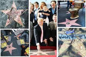 The hollywood walk of fame is one of the few sidewalks where pedestrians aren't in a hurry to get anywhere. Donald Trump S Vandalized And Abused Hollywood Star A Brief History Vanity Fair