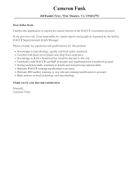 haccp coordinator cover letter velvet