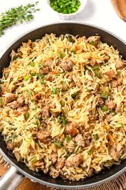 easy dirty rice with sausage gluten